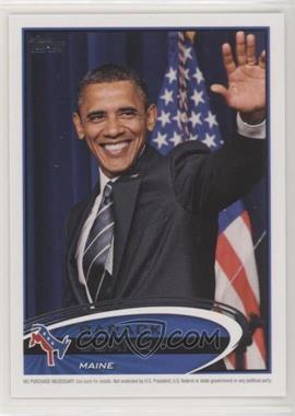 2012 Topps Update Series - Presidential Predictor Barack Obama #PPO-19 - Barack Obama (Maine)