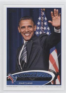 2012 Topps Update Series - Presidential Predictor Barack Obama #PPO-20 - Barack Obama (Maryland)