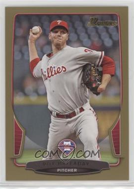 2013 Bowman - [Base] - Gold Border #102 - Roy Halladay