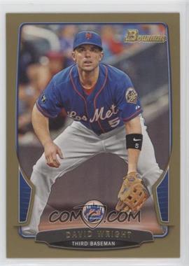 2013 Bowman - [Base] - Gold Border #92 - David Wright