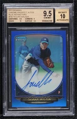 2013 Bowman - Chrome Prospects Autographs - Blue Refractor #BCP-TW - Taijuan Walker /150 [BGS 9.5 GEM MINT]