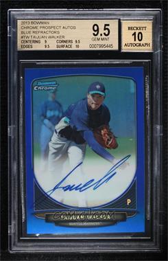 2013 Bowman - Chrome Prospects Autographs - Blue Refractor #BCP-TW - Taijuan Walker /150 [BGS 9.5 GEM MINT]