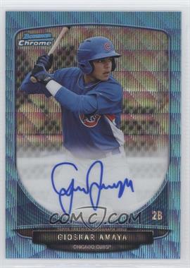 2013 Bowman - Chrome Prospects Autographs - Wrapper Redemption Blue Wave Refractor #BCP-GA - Gioskar Amaya /50