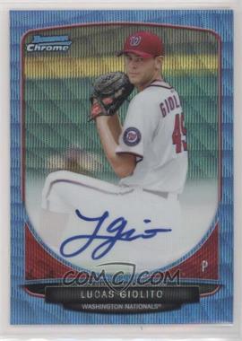 2013 Bowman - Chrome Prospects Autographs - Wrapper Redemption Blue Wave Refractor #BCP-LG - Lucas Giolito /50