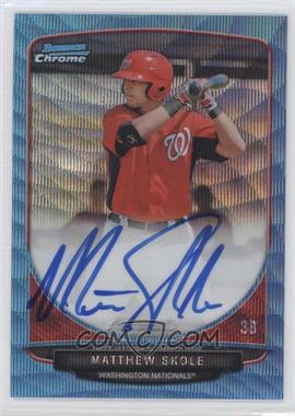 2013 Bowman - Chrome Prospects Autographs - Wrapper Redemption Blue Wave Refractor #BCP-MS - Matthew Skole /50