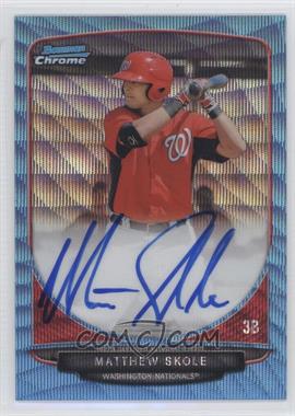 2013 Bowman - Chrome Prospects Autographs - Wrapper Redemption Blue Wave Refractor #BCP-MS - Matthew Skole /50