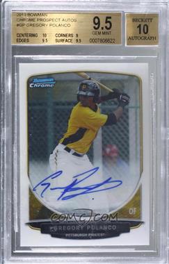 2013 Bowman - Chrome Prospects Autographs #BCP-GP - Gregory Polanco [BGS 9.5 GEM MINT]