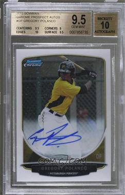 2013 Bowman - Chrome Prospects Autographs #BCP-GP - Gregory Polanco [BGS 9.5 GEM MINT]