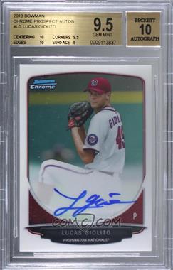 2013 Bowman - Chrome Prospects Autographs #BCP-LG - Lucas Giolito [BGS 9.5 GEM MINT]