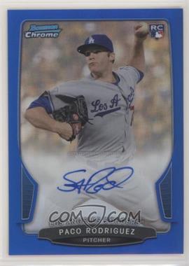 2013 Bowman - Chrome Rookie Autographs - Blue Refractor #ACR-PR - Paco Rodriguez /250