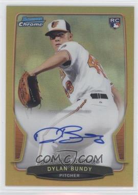 2013 Bowman - Chrome Rookie Autographs - Gold Refractor #ACR-DB - Dylan Bundy /50