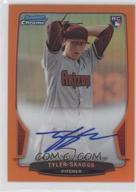 2013 Bowman - Chrome Rookie Autographs - Orange Refractor #ACR-TS - Tyler Skaggs /25