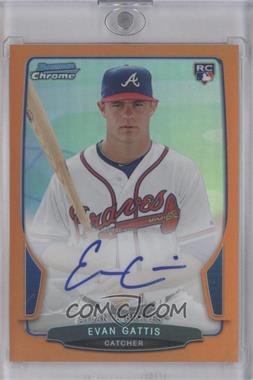 2013 Bowman - Chrome Rookie Autographs - Orange Refractor #RA-EG - Evan Gattis /25