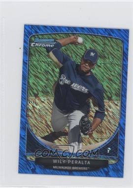 2013 Bowman - Cream of the Crop Chrome Mini Refractor - Blue Wave #CC-MB1 - Wily Peralta /250