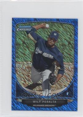 2013 Bowman - Cream of the Crop Chrome Mini Refractor - Blue Wave #CC-MB1 - Wily Peralta /250