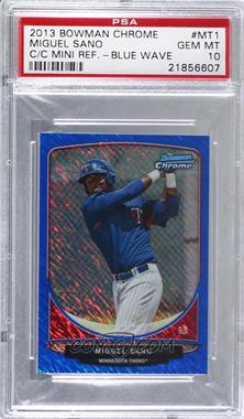 2013 Bowman - Cream of the Crop Chrome Mini Refractor - Blue Wave #CC-MT1 - Miguel Sano /250 [PSA 10 GEM MT]