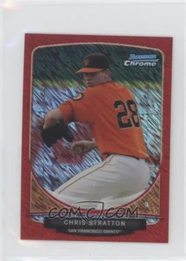 2013 Bowman - Cream of the Crop Chrome Mini Refractor - Red Wave #CC-SFG5 - Chris Stratton /5