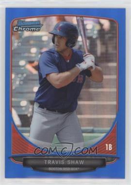 2013 Bowman - Prospects Chrome - Blue Refractor #BCP67 - Travis Shaw /250