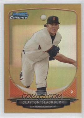 2013 Bowman - Prospects Chrome - Gold Refractor #BCP98 - Clayton Blackburn /50