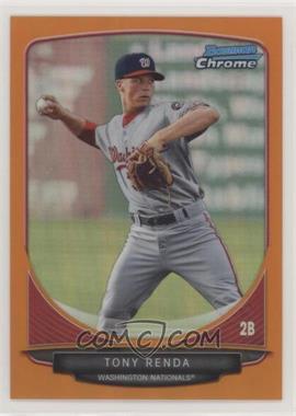 2013 Bowman - Prospects Chrome - Orange Refractor #BCP10 - Tony Renda /25