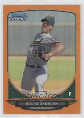 2013 Bowman - Prospects Chrome - Orange Refractor #BCP48 - Nolan Sanburn /25