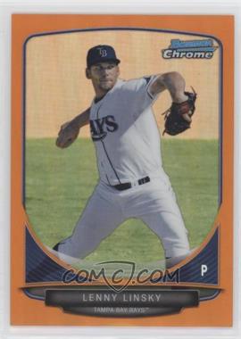 2013 Bowman - Prospects Chrome - Orange Refractor #BCP68 - Lenny Linsky /25