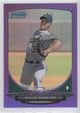 2013 Bowman - Prospects Chrome - Purple Refractor #BCP48 - Nolan Sanburn /199