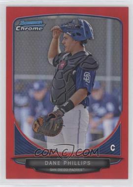 2013 Bowman - Prospects Chrome - Red Refractor #BCP18 - Dane Phillips /5