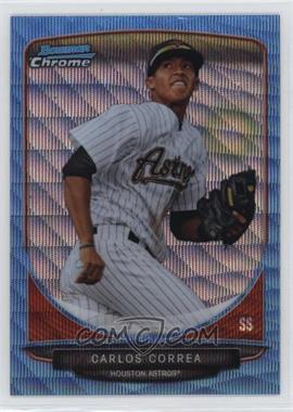 2013 Bowman - Prospects Chrome - Wrapper Redemption Blue Wave Refractor #BCP100 - Carlos Correa