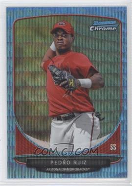 2013 Bowman - Prospects Chrome - Wrapper Redemption Blue Wave Refractor #BCP71 - Pedro Ruiz