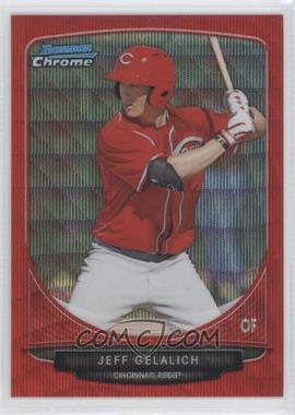 2013 Bowman - Prospects Chrome - Wrapper Redemption Red Wave Refractor #BCP15 - Jeff Gelalich /25