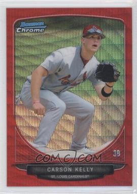 2013 Bowman - Prospects Chrome - Wrapper Redemption Red Wave Refractor #BCP19 - Carson Kelly /25