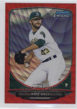 2013 Bowman - Prospects Chrome - Wrapper Redemption Red Wave Refractor #BCP40 - Kris Hall /25