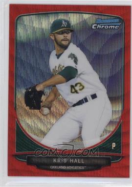 2013 Bowman - Prospects Chrome - Wrapper Redemption Red Wave Refractor #BCP40 - Kris Hall /25