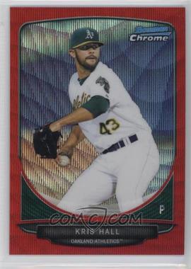 2013 Bowman - Prospects Chrome - Wrapper Redemption Red Wave Refractor #BCP40 - Kris Hall /25