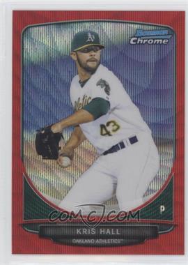 2013 Bowman - Prospects Chrome - Wrapper Redemption Red Wave Refractor #BCP40 - Kris Hall /25