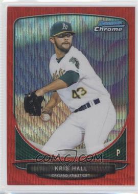 2013 Bowman - Prospects Chrome - Wrapper Redemption Red Wave Refractor #BCP40 - Kris Hall /25