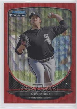2013 Bowman - Prospects Chrome - Wrapper Redemption Red Wave Refractor #BCP55 - Todd Kibby /25