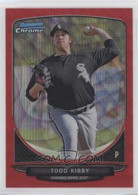 2013 Bowman - Prospects Chrome - Wrapper Redemption Red Wave Refractor #BCP55 - Todd Kibby /25