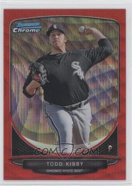 2013 Bowman - Prospects Chrome - Wrapper Redemption Red Wave Refractor #BCP55 - Todd Kibby /25