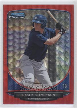 2013 Bowman - Prospects Chrome - Wrapper Redemption Red Wave Refractor #BCP70 - Casey Stevenson /25