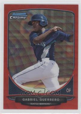 2013 Bowman - Prospects Chrome - Wrapper Redemption Red Wave Refractor #BCP91 - Gabriel Guerrero /25