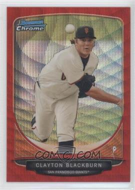 2013 Bowman - Prospects Chrome - Wrapper Redemption Red Wave Refractor #BCP98 - Clayton Blackburn /25