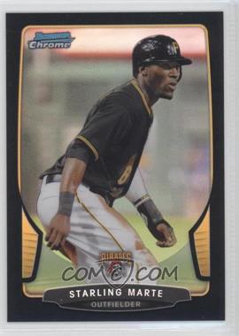 2013 Bowman Chrome - [Base] - Black Refractor #7 - Starling Marte /15