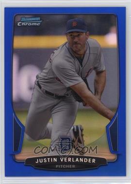 2013 Bowman Chrome - [Base] - Blue Refractor #100 - Justin Verlander /250