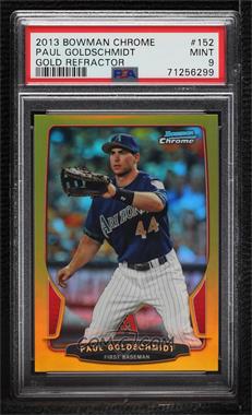 2013 Bowman Chrome - [Base] - Gold Refractor #152 - Paul Goldschmidt /50 [PSA 9 MINT]