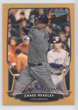 2013 Bowman Chrome - [Base] - Gold Refractor #195 - Chase Headley /50