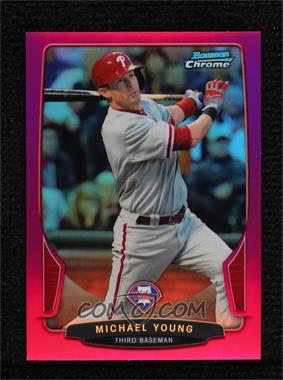 2013 Bowman Chrome - [Base] - Magenta Refractor #208 - Michael Young /35