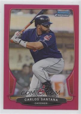 2013 Bowman Chrome - [Base] - Magenta Refractor #67 - Carlos Santana /35 [EX to NM]