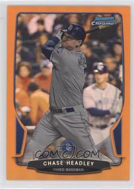 2013 Bowman Chrome - [Base] - Orange Refractor #195 - Chase Headley /25